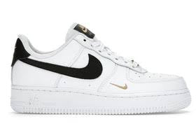 nike air force 1 essential white black gold